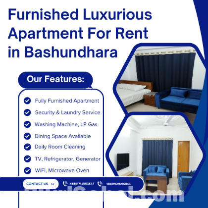 3Bed Room Serviced Apartment RENT in Bashundhara R/A.